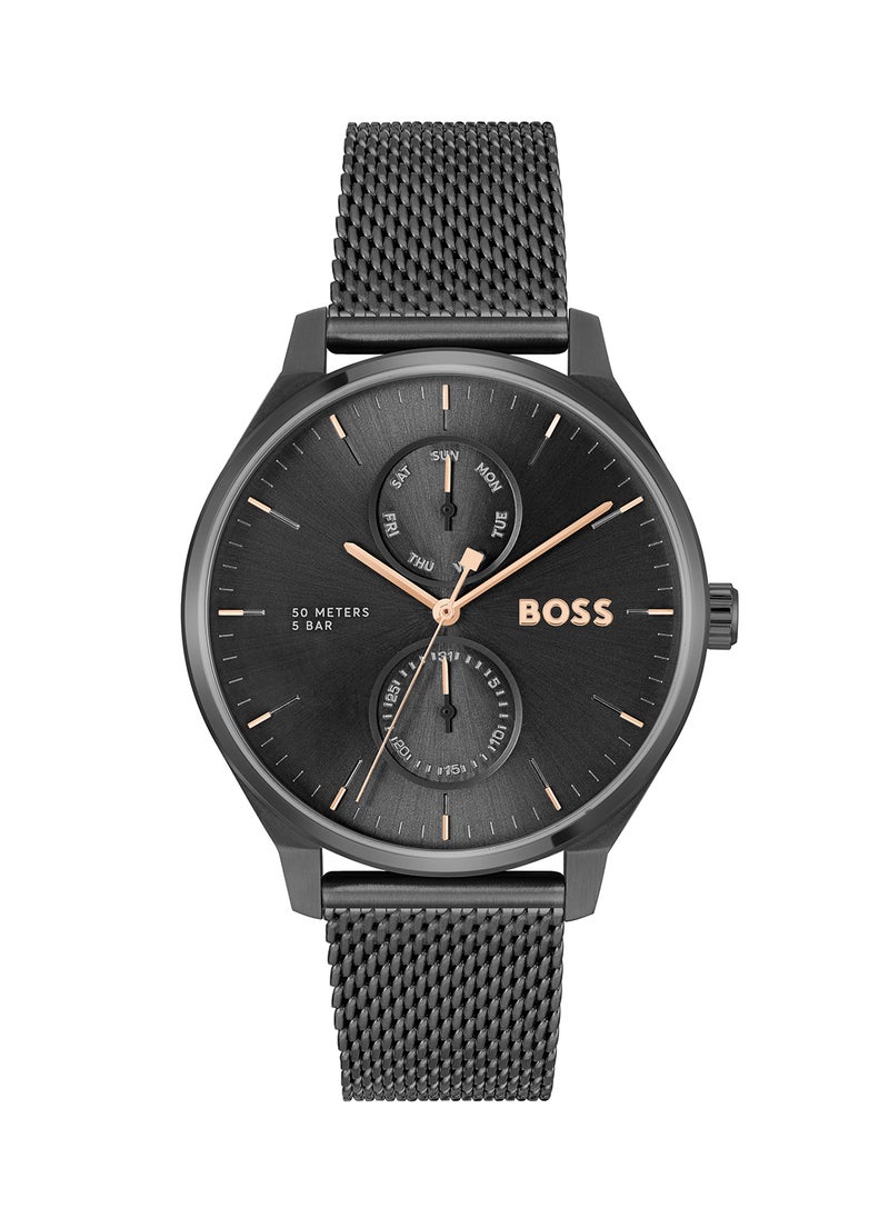 HUGO BOSS ساعة يد رجالية بعقارب دائرية الشكل من الستانلس ستيل 1514105 - 43 ملم  - Image 3