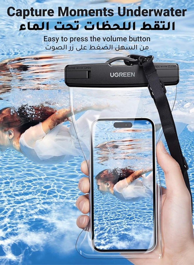 Waterproof Phone Case, IPX8 Certified 30M Waterproof Phone Pouch Waterproof Cell Phone Case Fit for Big Phones up to 7'' Compatible with iPhone 12/13/14/15 Pro Max S22 S23 Ultra (2 Pack) - Image 2