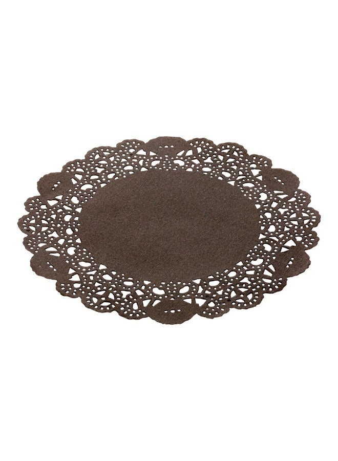 Restaurantware دواليب لاسي من باستري تيك 6 × 6 بوصة، 100 قطعة من أدوات المائدة الزخرفية - قابلة للتخلص، دائرية، دواليب ورقية سوداء، للمناسبات مثل أعياد الميلاد أو حفلات الزفاف، ديكور الطاولة - Image 1