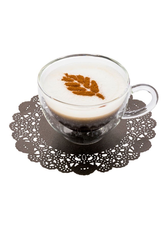 Restaurantware دواليب لاسي من باستري تيك 6 × 6 بوصة، 100 قطعة من أدوات المائدة الزخرفية - قابلة للتخلص، دائرية، دواليب ورقية سوداء، للمناسبات مثل أعياد الميلاد أو حفلات الزفاف، ديكور الطاولة - Image 2