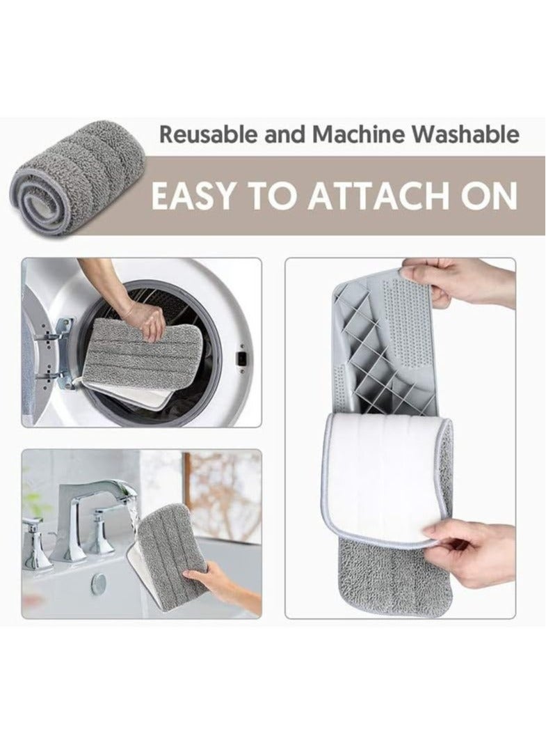 4-Piece Microfiber Mop Cloth, Replacement Mop Pads Cleaning Pads, Washable Reusable Microfiber Floor Pads for Kitchen Home Floor Cleaning - Image 2