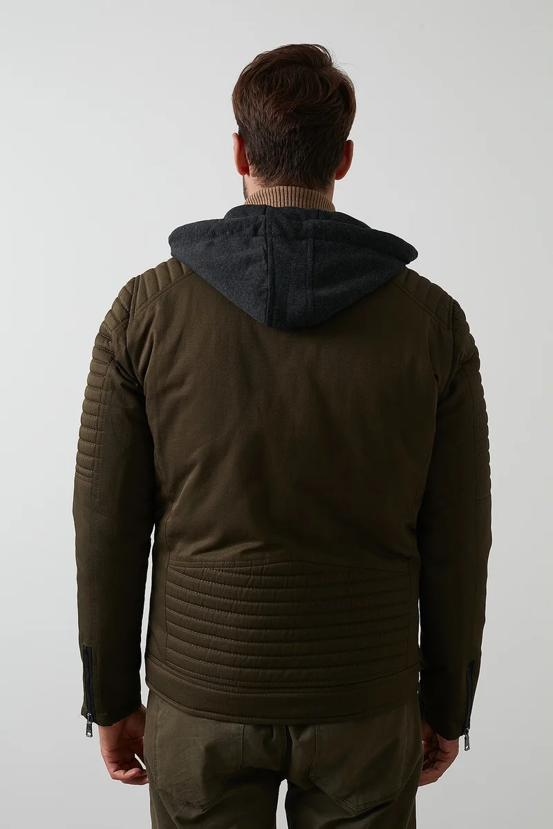 Buratti Plush Lined Slim Fit Removable Hooded Coat Men's COAT 5855017