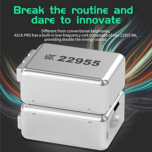 Kinboofi KZ AS16 PRO in Ear Headphone,8 BA Units on Each Side Wired Earphone with PCB Electronic Frequency Division HiFi IEM Earbuds, KZ Stage Monitor Earphone HiFi Earbuds Headphone (Cyan, No Mic)… - Image 3