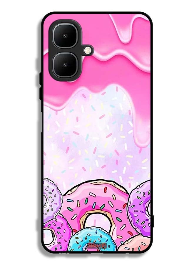 Tolwak Tecno Pop 10 Protective Case Cover Donut Colors