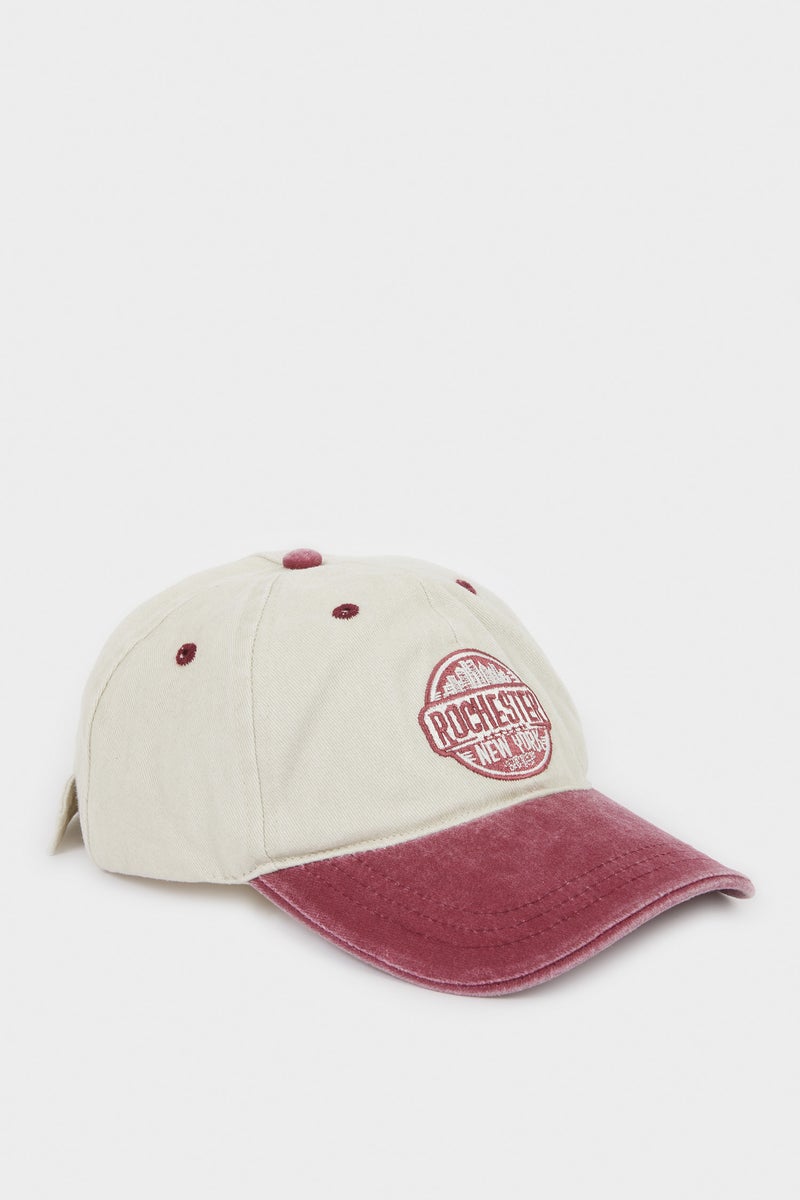 DeFacto Red Man Man Embroidered Cotton Cap Casual - Image 2