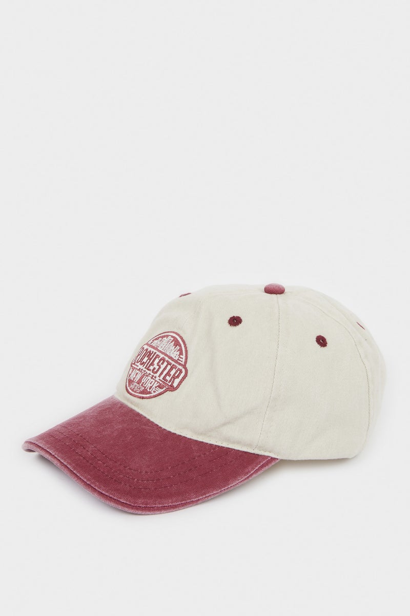 DeFacto Red Man Man Embroidered Cotton Cap Casual - Image 1