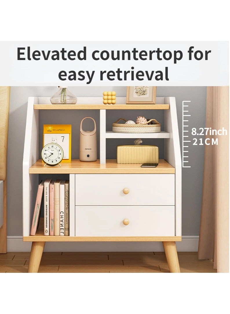 DubaiGallery Wooden Mini Full Set Night Stand House Librero Mute Unique Module Bedside Nordic Wall Mounted Table De Chevet Furniture - Image 2