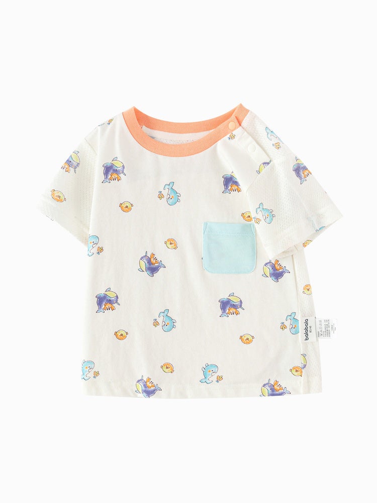 Balabala Boys' Short Sleeve T-Shirt With Full Print Pattern - Image 4