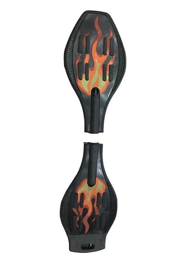 Skate Board Wave Skate Board with Carry Bag .Flash Colorful Light on Wheels (Multi Color and Multi Design) (Orang WaveBoard)
