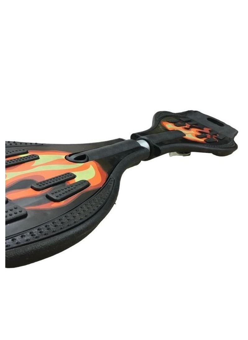 Skate Board Wave Skate Board with Carry Bag .Flash Colorful Light on Wheels (Multi Color and Multi Design) (Orang WaveBoard)