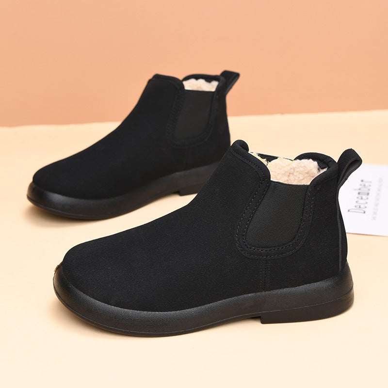 Women's Warm Fleece-Lined Cotton Ankle Boots - Image 2