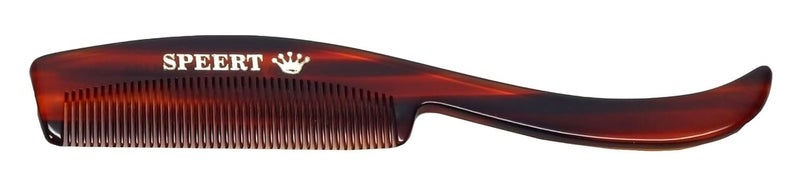 Speert Handmade Wide Tooth Mustache Beard Comb  Swiss Craftsmanship Tortoise Havana Acetate Thick Coarse Hair Pocket Sized Facial Hair Grooming Beard Straightener Growth Care Styling Wet Comb