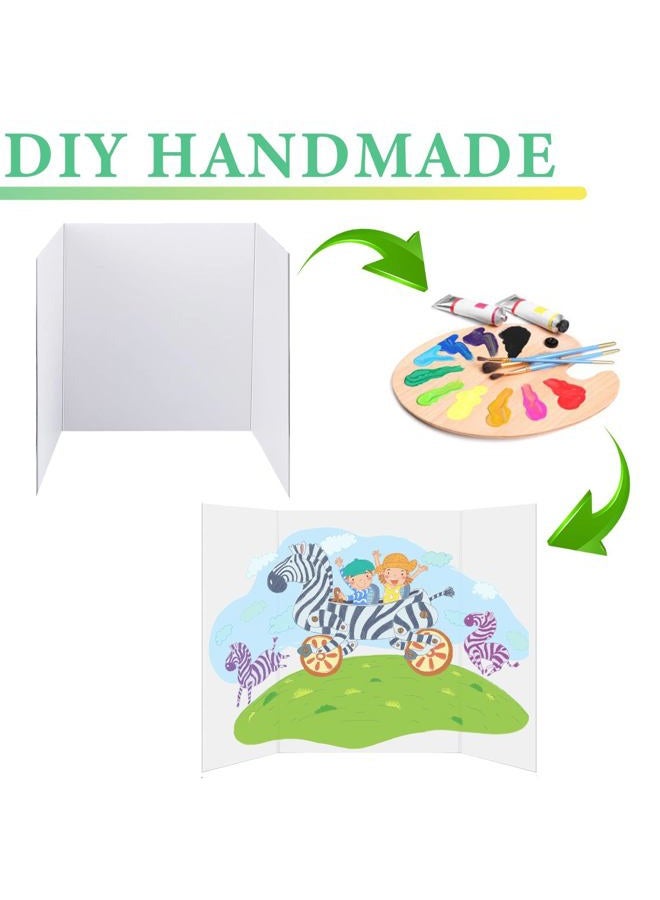 LonlyEagle Trifold Poster Board, 24" x 16", 3-Pack, White Corrugated Project Boards for Science Fairs, School Projects, Event Displays, and Business Presentations - Image 5