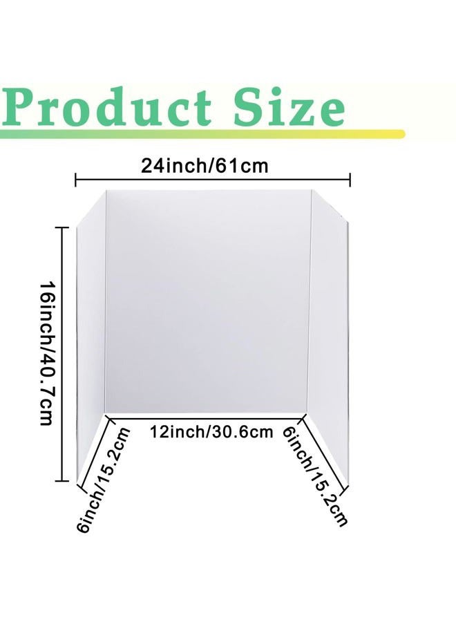 LonlyEagle Trifold Poster Board, 24" x 16", 3-Pack, White Corrugated Project Boards for Science Fairs, School Projects, Event Displays, and Business Presentations - Image 2