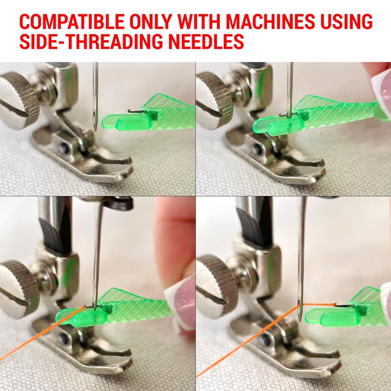 VONEEDL 20 PCS Fish Type Needle Threaders Set for Sewing Machines (Compatible Only with Side-Threading Machine Needles) & Simple Hand Sewing - Image 3