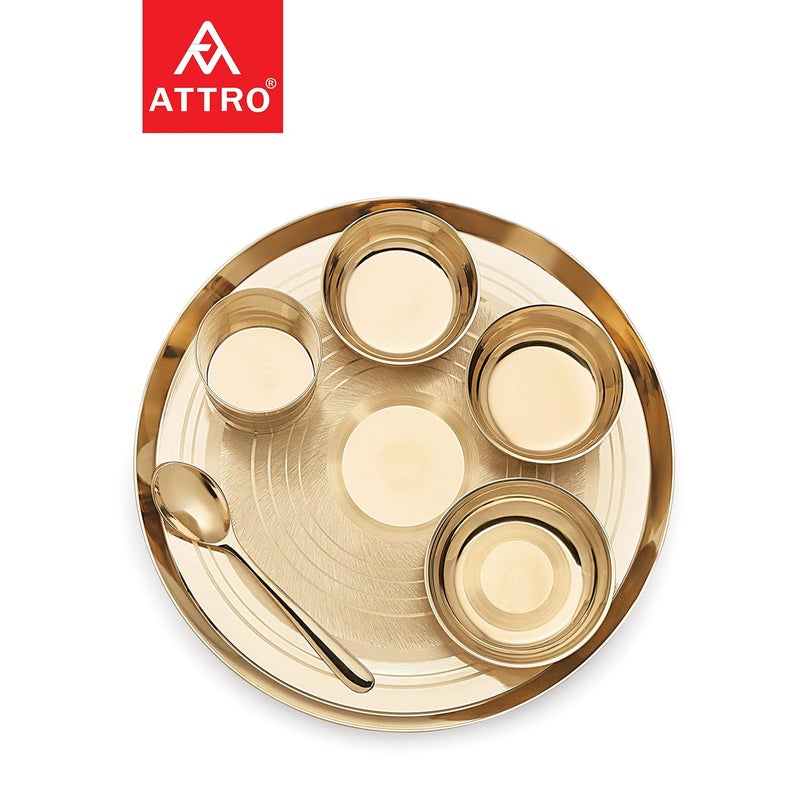 ATTRO طقم عشاء أترّو ساتفيك من كانسا بتشطيب فضي 6 قطع ذهبية - Image 2