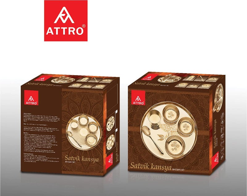 ATTRO طقم عشاء أترّو ساتفيك من كانسا بتشطيب فضي 6 قطع ذهبية - Image 5