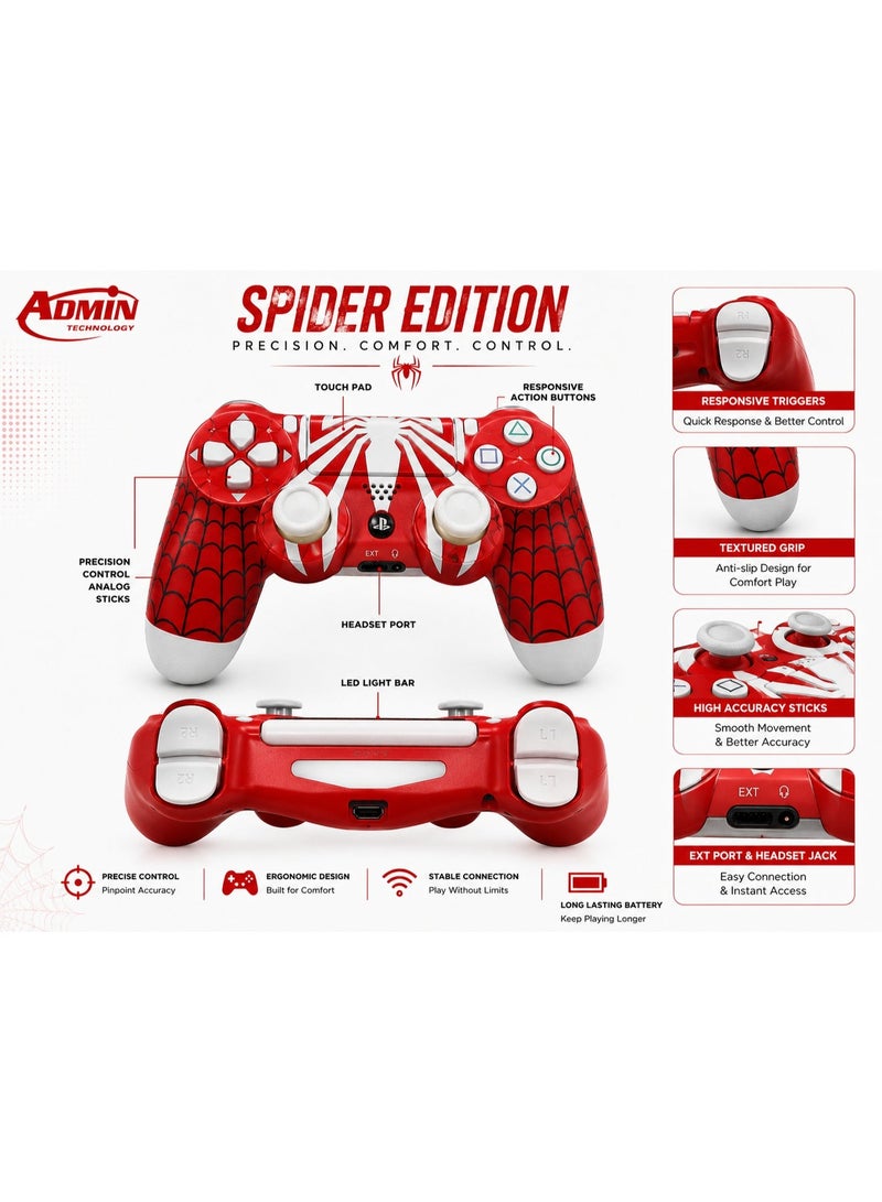 ADMIN TECHNOLOGY PS4 Spider Gamer Edition Controller – Ultimate Gaming Gamepad - Image 3