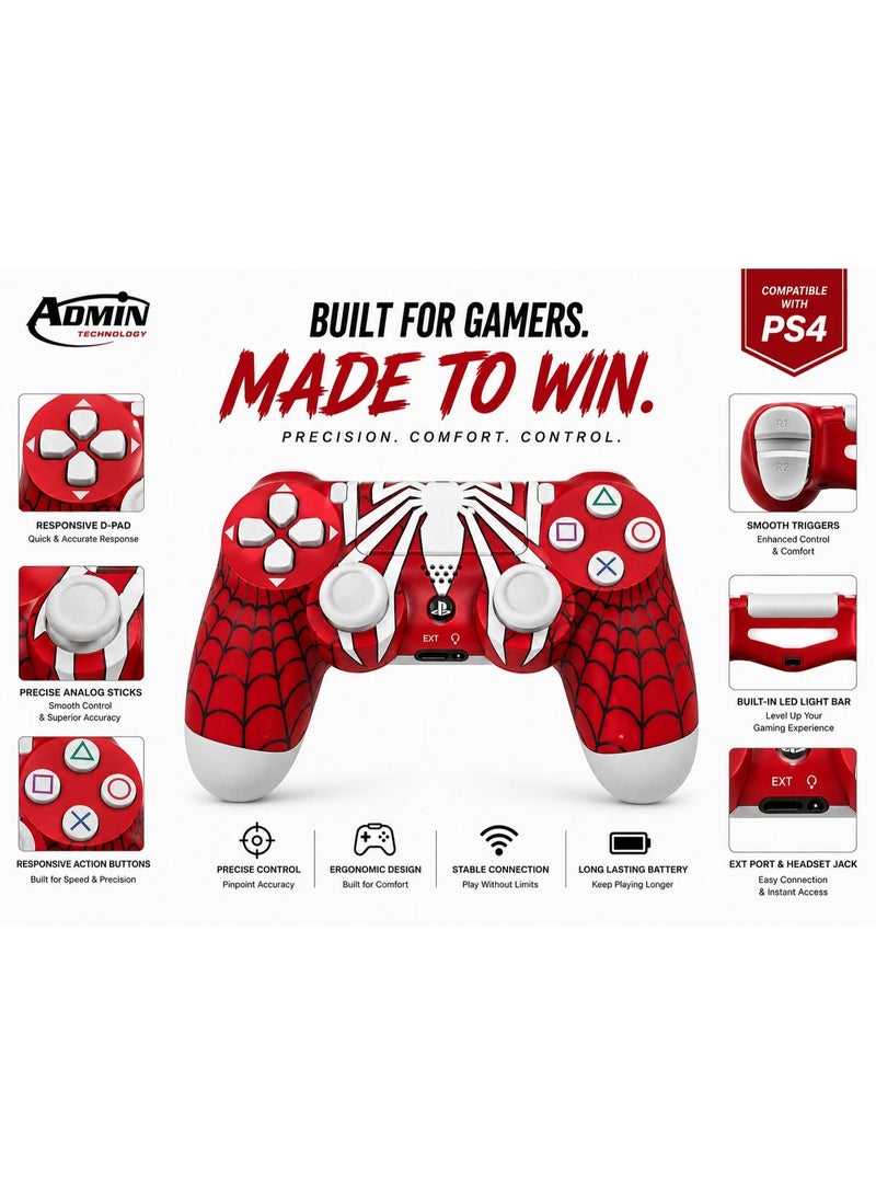 ADMIN TECHNOLOGY PS4 Spider Gamer Edition Controller – Ultimate Gaming Gamepad - Image 4