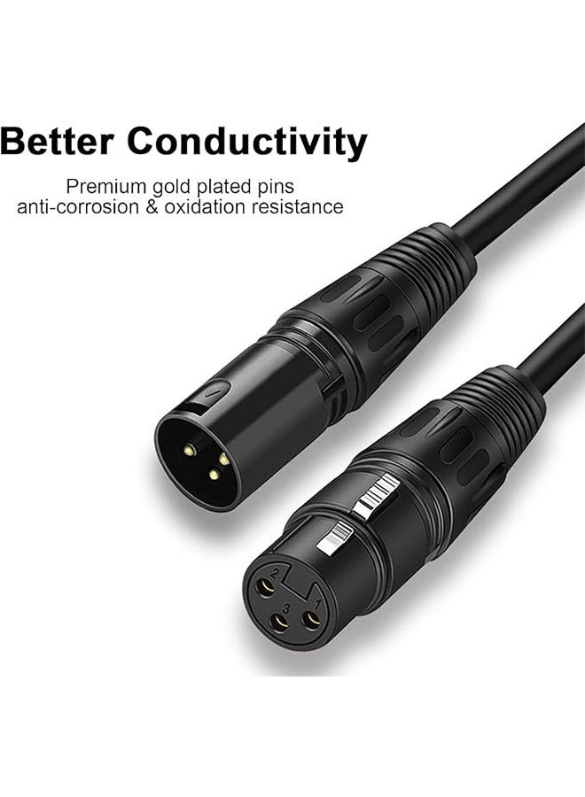 Ocean Microphone Cable Male to Female 3 Pin Cannon Balanced Extension Cable, for Recording Applications, Mixers and Speaker Systems,Flexible and Durable (5 Meters) - Image 2