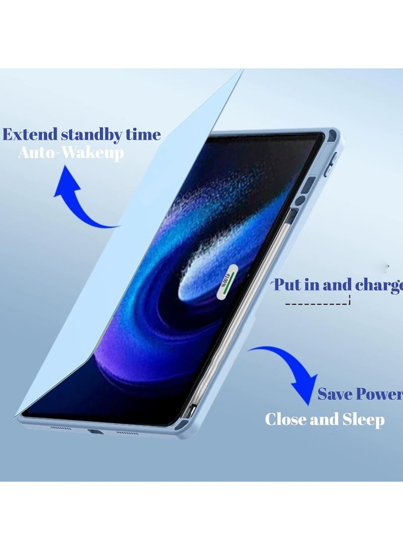 Heavy Duty Case Case Compatible with Xiaomi Mi Pad 6/6 Pro 2023 11.2 inch,360° Rotating Stand Smart Tablet Cover,Hard PC Back Shell Slim Case Hard Shell Folio Case Cover,Auto Sleep/Wake Tablet Case - Image 3