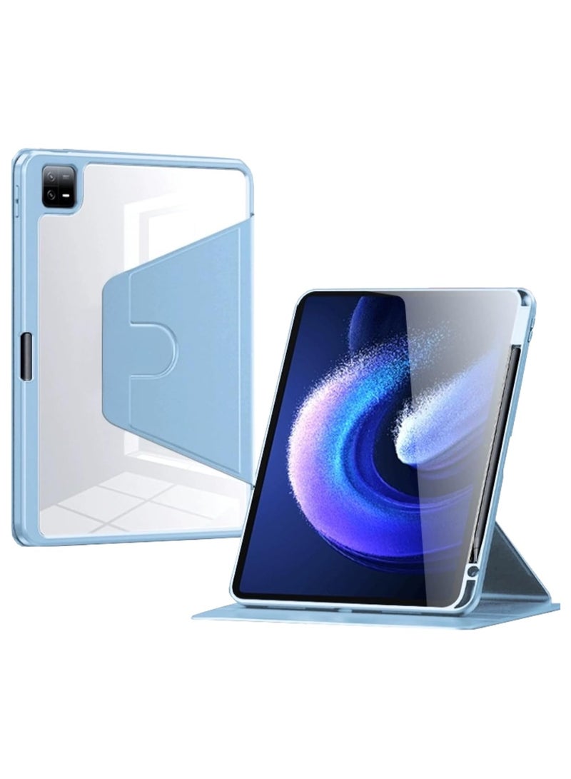 Heavy Duty Case Case Compatible with Xiaomi Mi Pad 6/6 Pro 2023 11.2 inch,360° Rotating Stand Smart Tablet Cover,Hard PC Back Shell Slim Case Hard Shell Folio Case Cover,Auto Sleep/Wake Tablet Case - Image 1