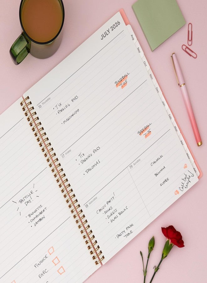 Blue Sky 2026-2027 Weekly and Monthly Academic Year Planner Calendar, July 2026 - June 2027, 8.5" x 11", Flexible Cover With Pockets, Wirebound, Storage Pocket, Catira - Image 2