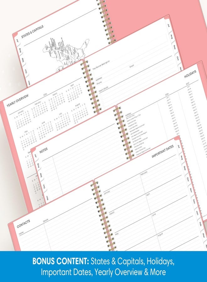Blue Sky 2026-2027 Weekly and Monthly Academic Year Planner Calendar, July 2026 - June 2027, 8.5" x 11", Flexible Cover With Pockets, Wirebound, Storage Pocket, Catira - Image 5