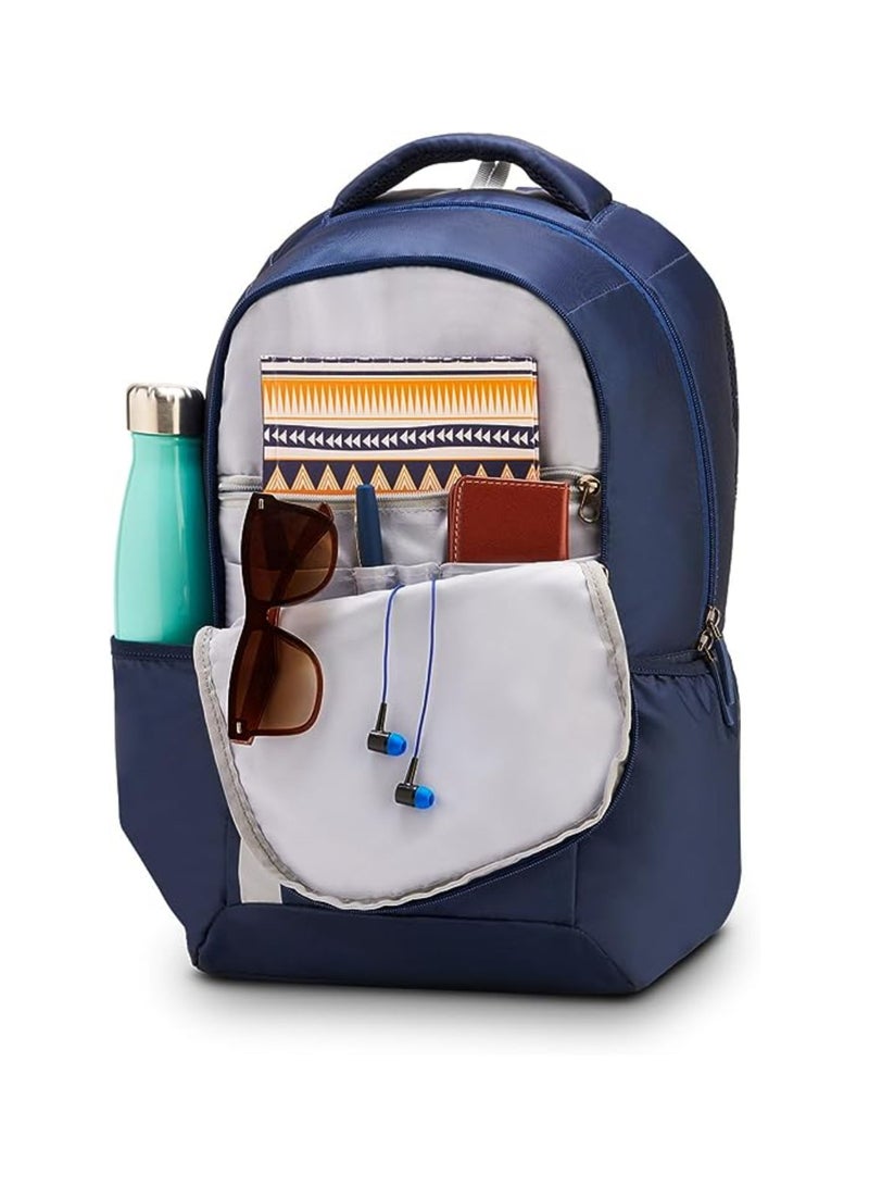 AMERICAN TOURISTER Slate 2.0 Backpack 02, 34L Capacity, Polyester, Navy Blue|Fits 15.6" Laptop|Designed For Comfort|Voluminous Front Pocket|Lightweight|Bottle Holder - 1 Year International Warranty - Image 3