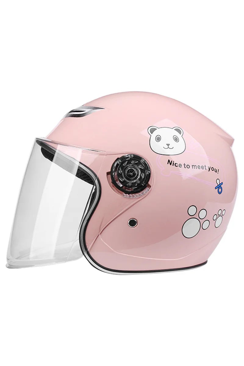 خوذة أطفال وردية اللون مزينة برسومات كرتونية لطيفة، توفر حماية جديدة ضد السقوط في جميع الفصول.