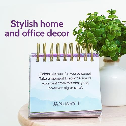 T MARIE 2026 Reach Your Goals Daily Desk Calendar - Motivational Gift and Positive Affirmations for Women - Perpetual Calendar, Cute Office Decor, Gratitude and Self Care Gifts for Women, Inspirational Desk Accessories - Image 4