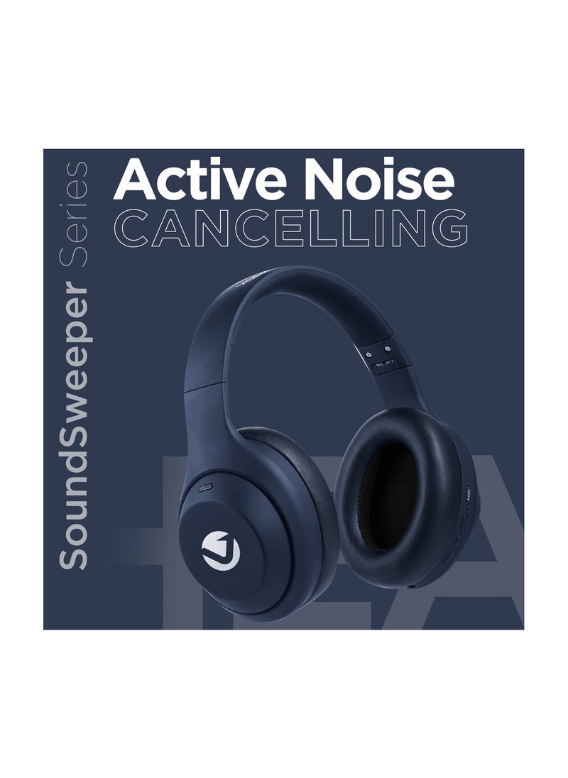 Volkano - Volkano SoundSweeper Series Active Noise Cancelling Headphones - Blue - Image 1