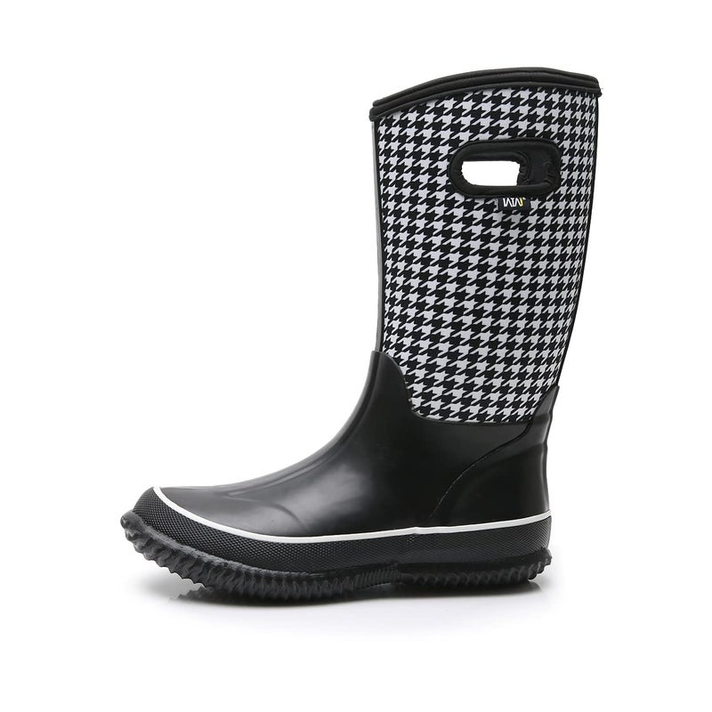 WTW Mid Calf Rain Boots for Women - Waterproof Insulated Neoprene Mud Boots Outdoor Hunting Garden Boots - Image 2
