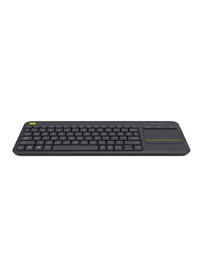 Logitech K400 Plus Wireless Livingroom Keyboard with Touchpad for Home Theatre PC Connected to TV, Customizable Multi-Media Keys, Windows, Android, Laptop/Tablet, Arabic Keyboard Black - Image 2