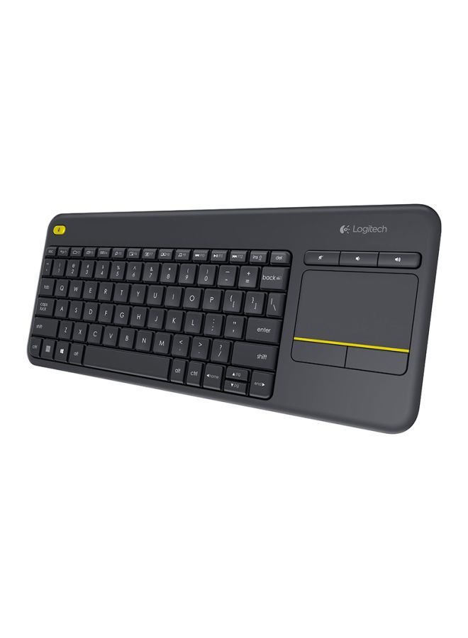 Logitech K400 Plus Wireless Livingroom Keyboard with Touchpad for Home Theatre PC Connected to TV, Customizable Multi-Media Keys, Windows, Android, Laptop/Tablet, Arabic Keyboard Black - Image 3