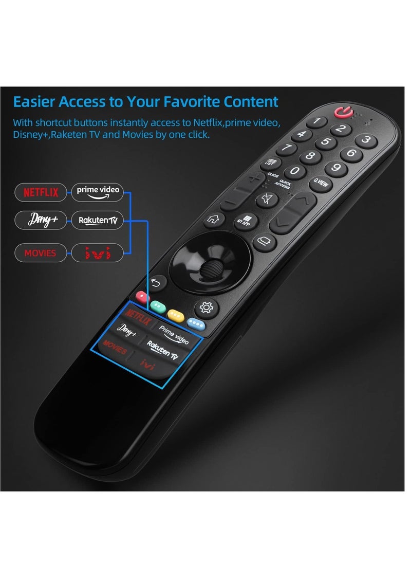 ELTRAZONE Universal for LG Magic Remote Control, Replacement for LG LED OLED LCD 4K UHD Smart TV, with Buttons for Netflix, Prime Video, Disney Plus, LG-Channels Button - Image 4