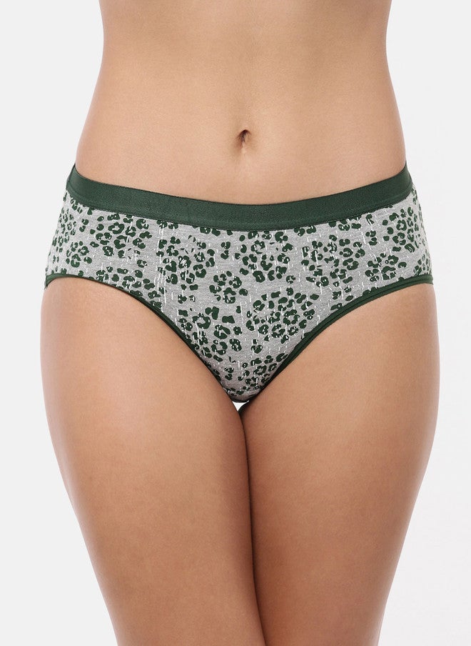Red Rose RedRose Women Pack Of 3 Printed Hipster Briefs in Blue and Grey - Image 2