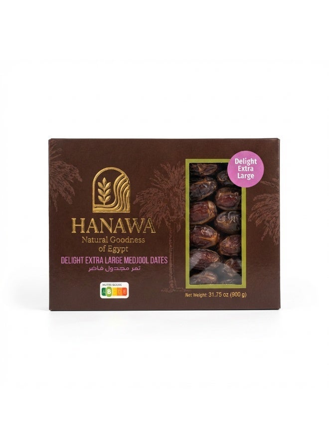 HANAWA Delight SUPER JUMBOO Egyptian Medjool Dates 900g | Natural Luxury Dates | Vegan | No Added Sugar - Image 1