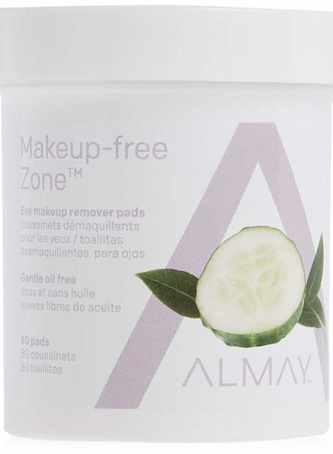 Almay Oil Free Gentle Eye Makeup Remover Pads, Oil Free Micellar, Hypoallergenic, Cruelty Free, Fragrance Free, Ophthalmologist Tested, 80 Pads (Packaging May Vary) - Image 1