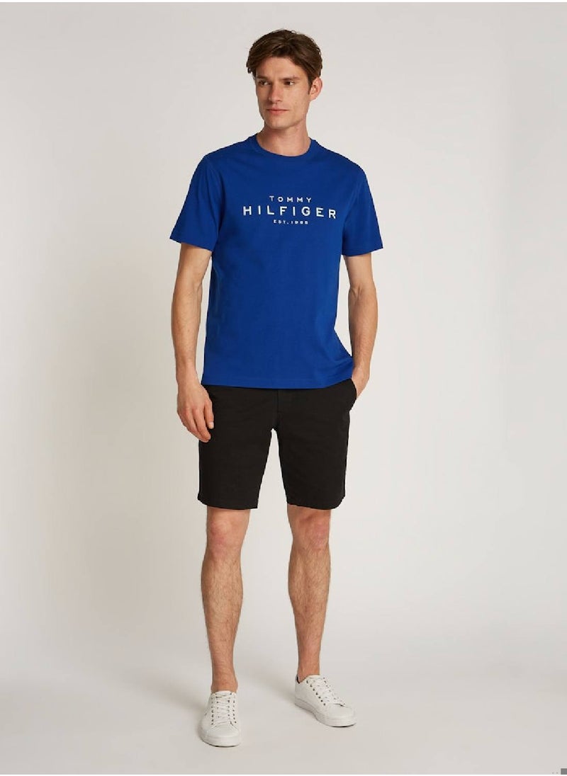 TOMMY HILFIGER Men's Big Hilfiger T-shirt - Cotton, Blue  - Image 2