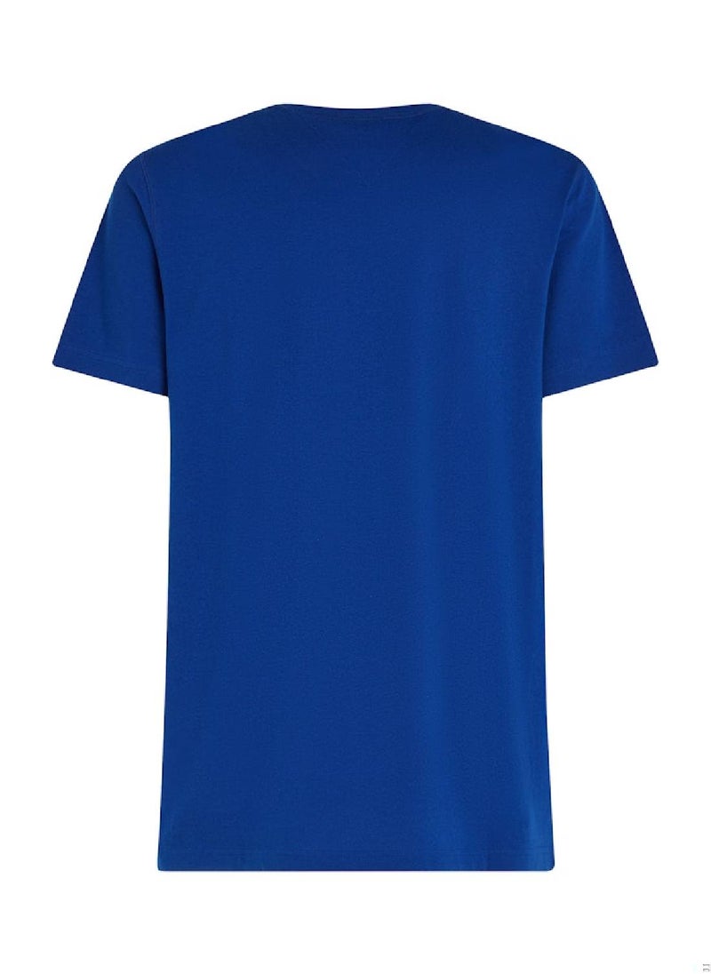 TOMMY HILFIGER Men's Big Hilfiger T-shirt - Cotton, Blue  - Image 5