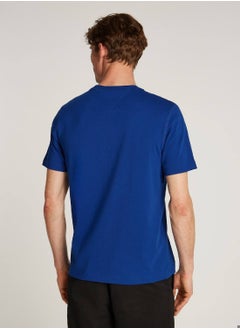 TOMMY HILFIGER Men's Big Hilfiger T-shirt - Cotton, Blue  - Image 3