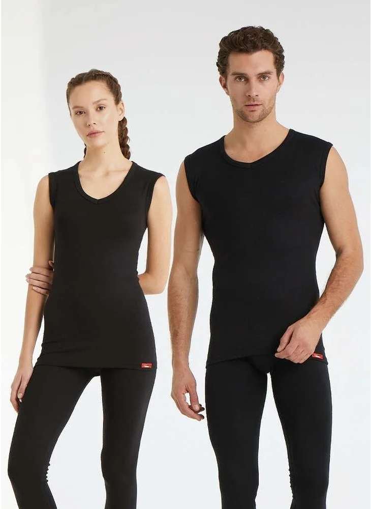 Blackspade V Neck Thermal Undershirt Unisex Black 9243