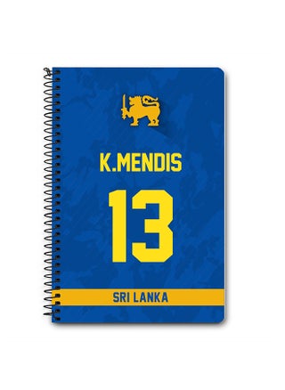 Designer A5 Spiral Notebook Memo Notepad Journal Player - Kusal Mendis, Jersey Number -13 (With Logo) - pzsku/Z1EF37CFFFEA31614AF65Z/45/_/1695038592/15548189-187e-4043-911e-8b43cfabe439