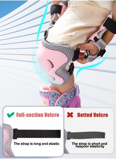 URbazaar 7 PCS Kids Helmet Adjustable Protective Gear Set with Elbow Knee Wrist Pads for Multi-Sports Skateboarding Bike Riding Scooter Inline skatings Longboard Roller Skate  - Image 5