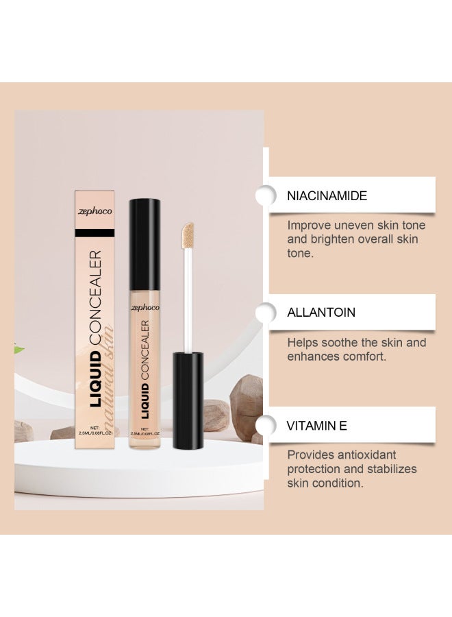 zephoco Natural Liquid Concealer - Lightweight, Seamless Coverage For Daily Makeup And Base Prep - Image 4