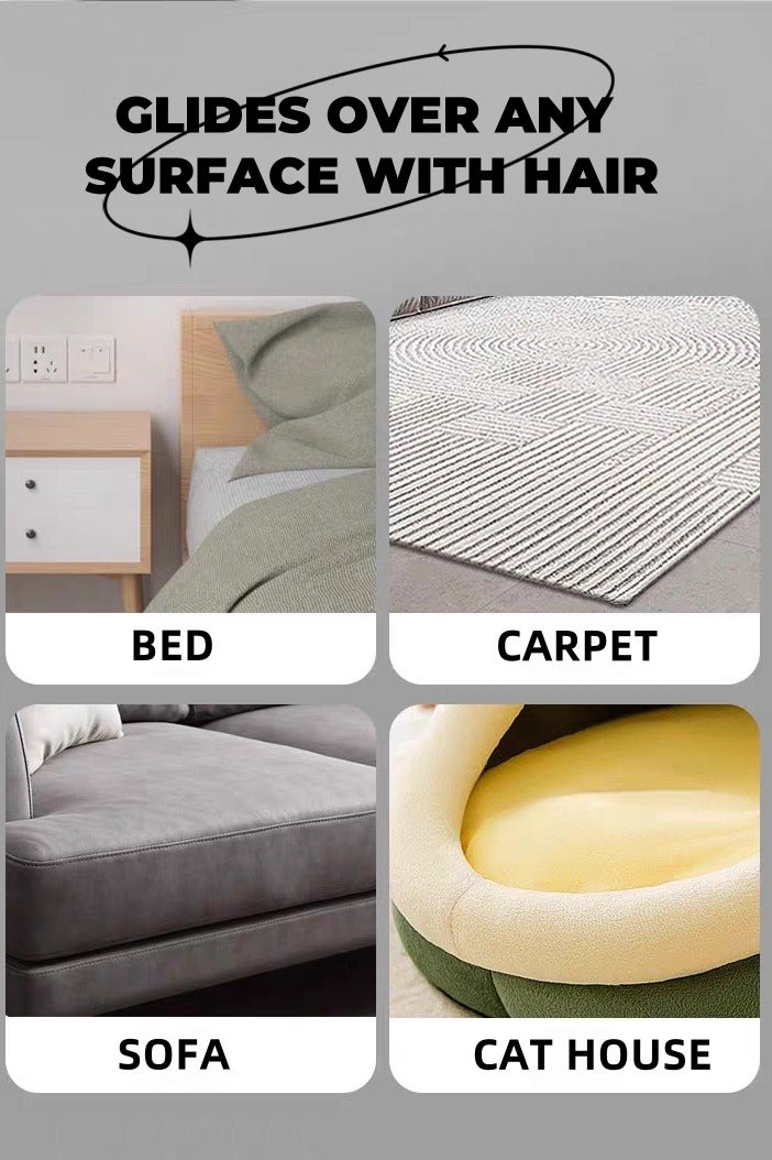 4 in 1 Pet Hair Remover Brush Dual Head Reusable Lint Roller with Adjustable Long Handle for Furniture and Carpet - Image 4