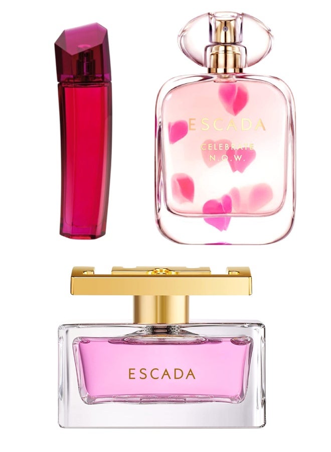 Escada 3-Piece Perfume Gift Set for Women – Especially 75ml, Celebrate N.O.W. 80ml, Magnetism 75ml - EDP Long Lasting Fragrance - Image 1