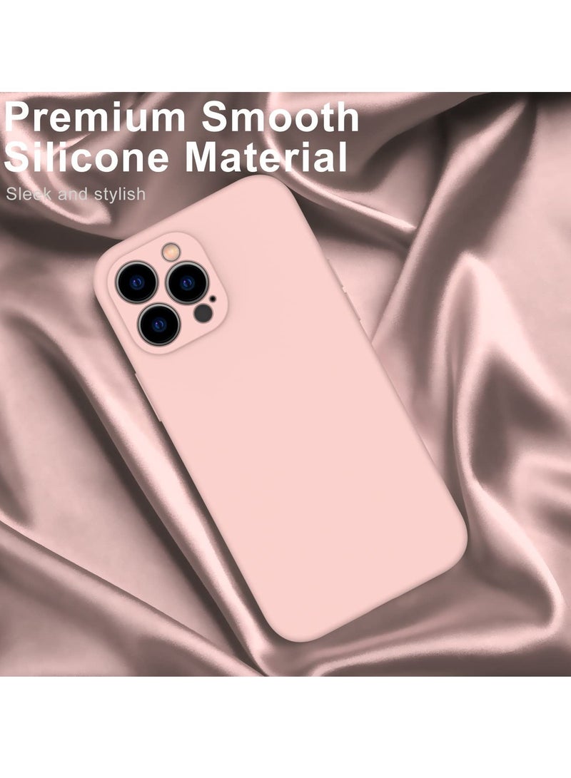 iPhone 14 Pro Max Case with Screen Protector,Enhance Camera Protection,Soft Flexible Silicone Gel Rubber Cover,Slim Fit Shockproof Protective Phone Case for iPhone 14 Pro Max 6.7" Baby Pink - Image 3