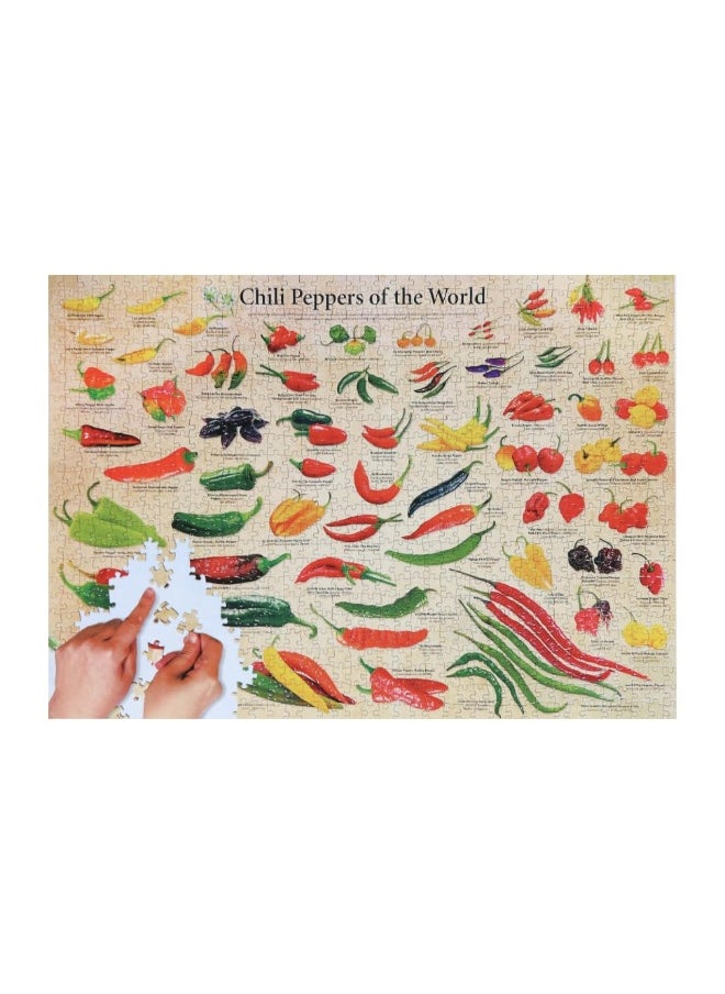 Chili Peppers of the World - 1000 Piece Jigsaw Puzzle: For Adults and Families - Finished Puzzle Size 29 X 20 Inch (74 X 51 CM); A3 Sized Poster  - Image 3
